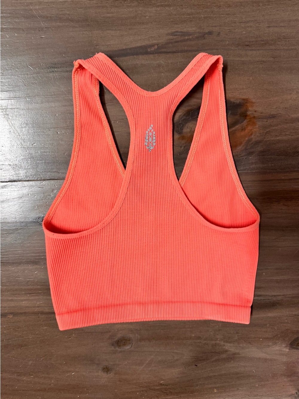 Free People Movement Ribbed Racerback Cropped Tank Women’s S Coral Reef
